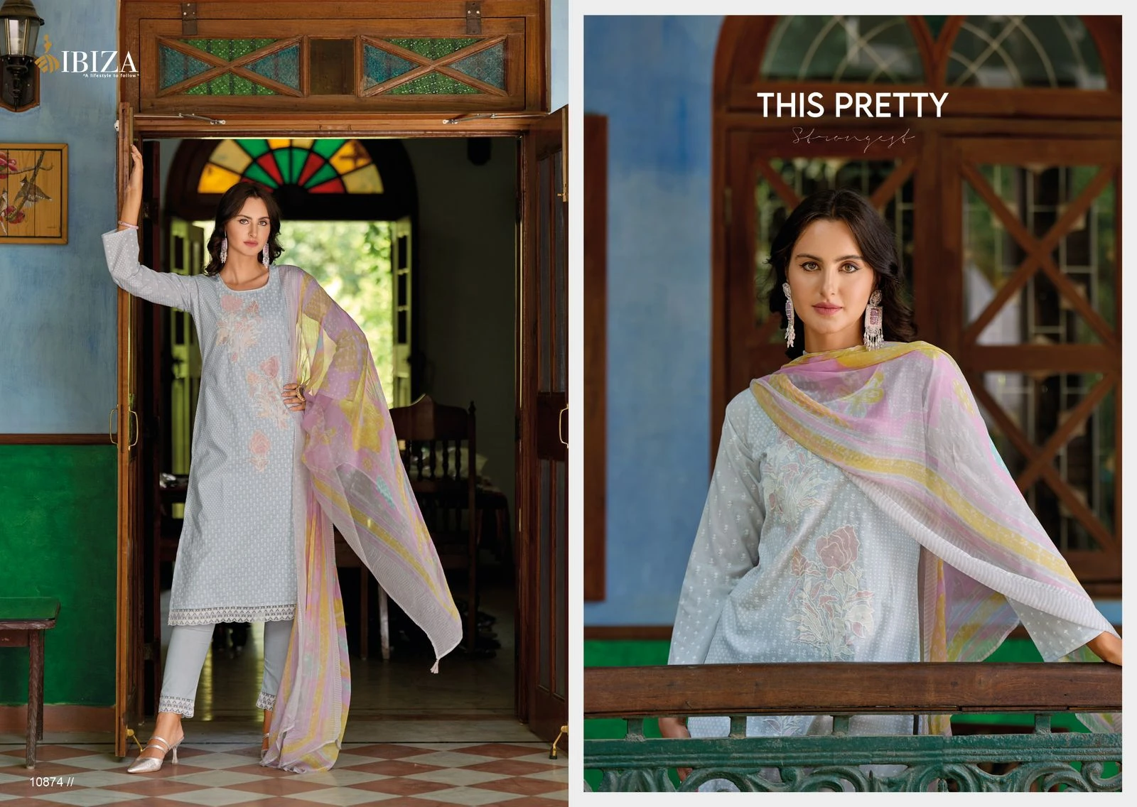 Ibiza Gucci Pure Lawn Cotton Salwar Suit Wholesale Catalog — Wholesale Salwar Suits, Ibiza wholesale from Surat — view 2